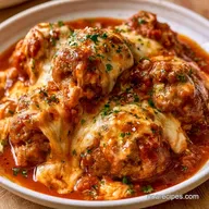 Cheesy Italian Meatballs with Mozzarella
