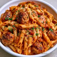 Frozen Meatball Pasta Bake for 8