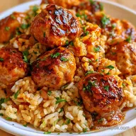 Honey Garlic Meatball Rice Bake: One-Pan
