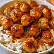 Meatball Gravy and Rice in 30 Minutes
