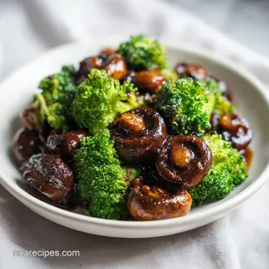 Broccoli and Mushroom Stir Fry for 4 Recipe Card