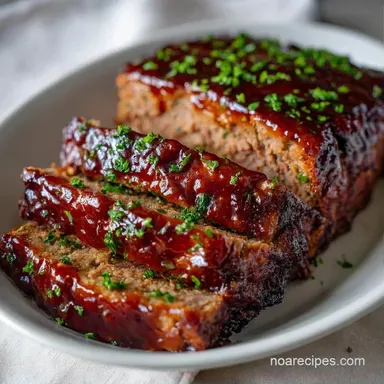 Brown Sugar Glazed Meatloaf: Caramelized Recipe Card