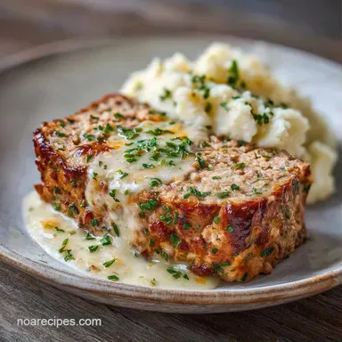 Cheesy Potato Meatloaf Bake for 6 Servings Recipe Card