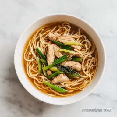 Chinese Chicken Noodle Soup with Ginger Recipe Card