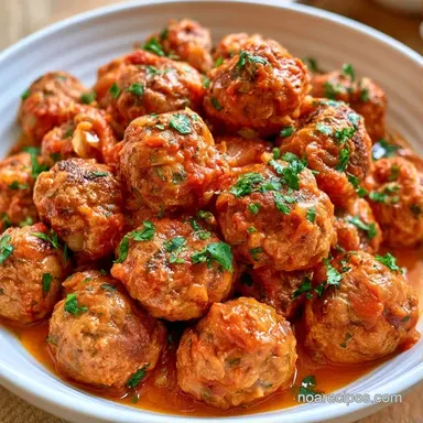 Slow-Cooked Italian Meatballs Recipe Card