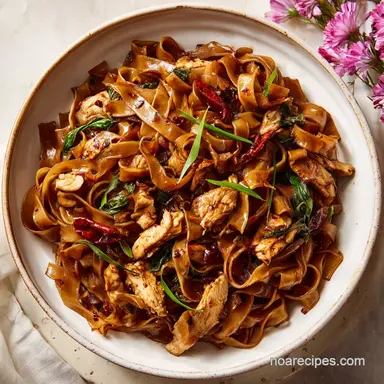 Drunken Noodles in 25 Minutes Recipe Card