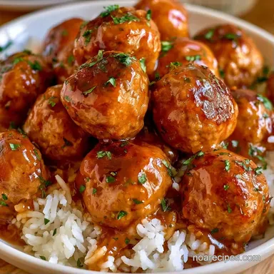 Meatball and Rice Sauce in 30 Minutes Recipe Card