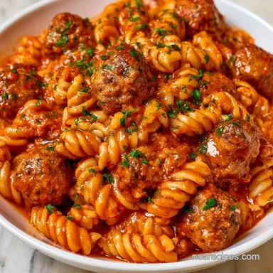 Meatball Casserole for 8 Servings Recipe Card
