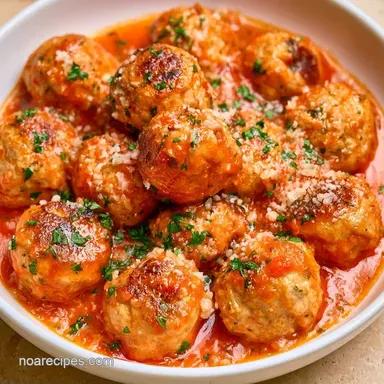 Meatball Dinner Recipe for 8 Servings Recipe Card