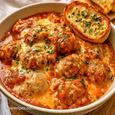 Meatball Sub Casserole with Cream Cheese Recipe Card