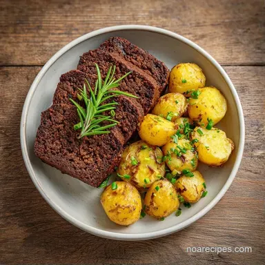 Meatloaf and Potatoes for 4 Servings Recipe Card