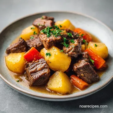 Simple Slow Cooker Beef Stew: Tender Beef with Rich Gravy