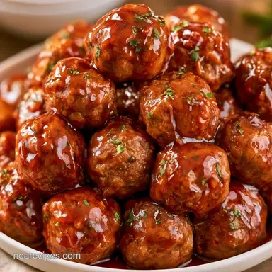 Party Meatballs for 8 Servings Recipe Card