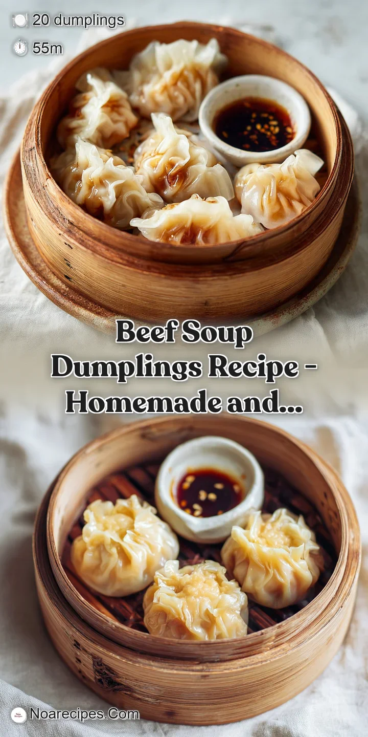 Macro shot of a translucent dumpling skin bursting with savory brown broth and tender minced meat filling.