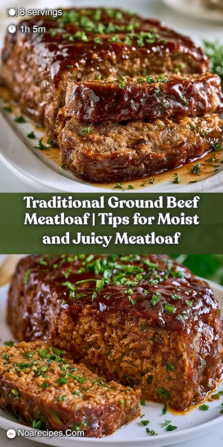 Close-up of a moist meatloaf slice showing a juicy interior and a thick, glistening crimson glaze on top.