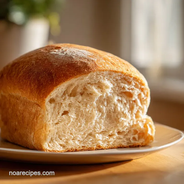 Slices of soft sourdough bread arranged invitingly, showcasing its light texture and warm, inviting color.