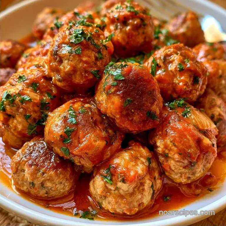 Healthier Crockpot Italian Meatballs