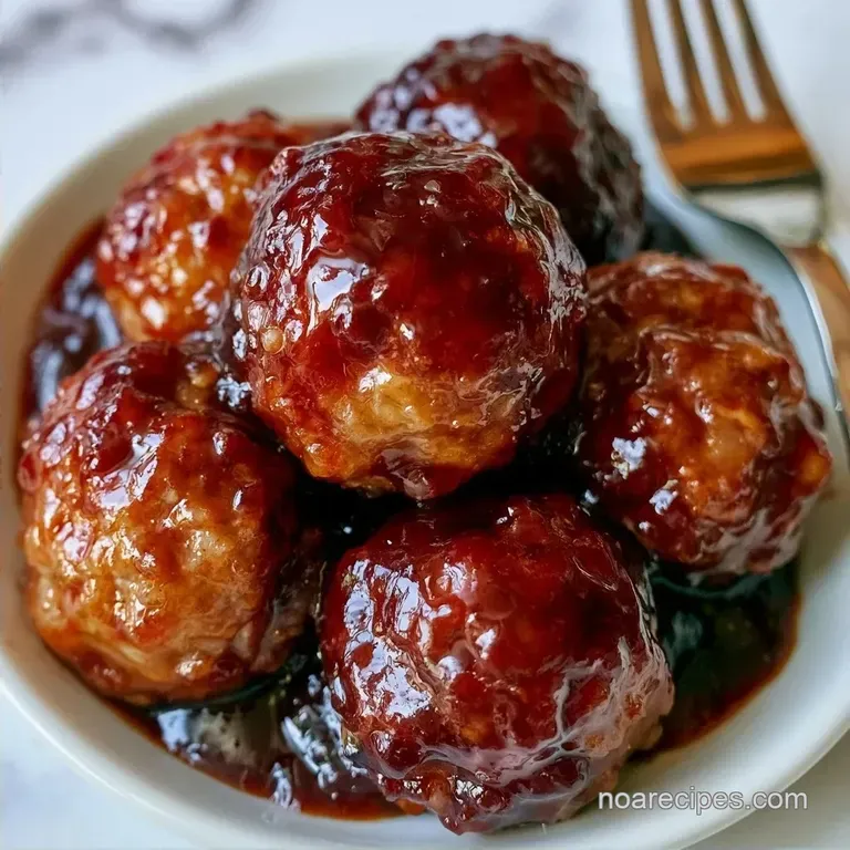 Tangy Frozen Meatballs in Slow Cooker