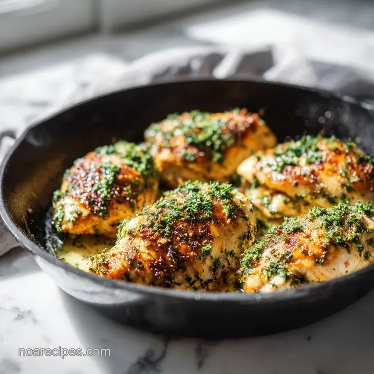 Garlic and Herb Chicken Skillet: Crispy and Tender