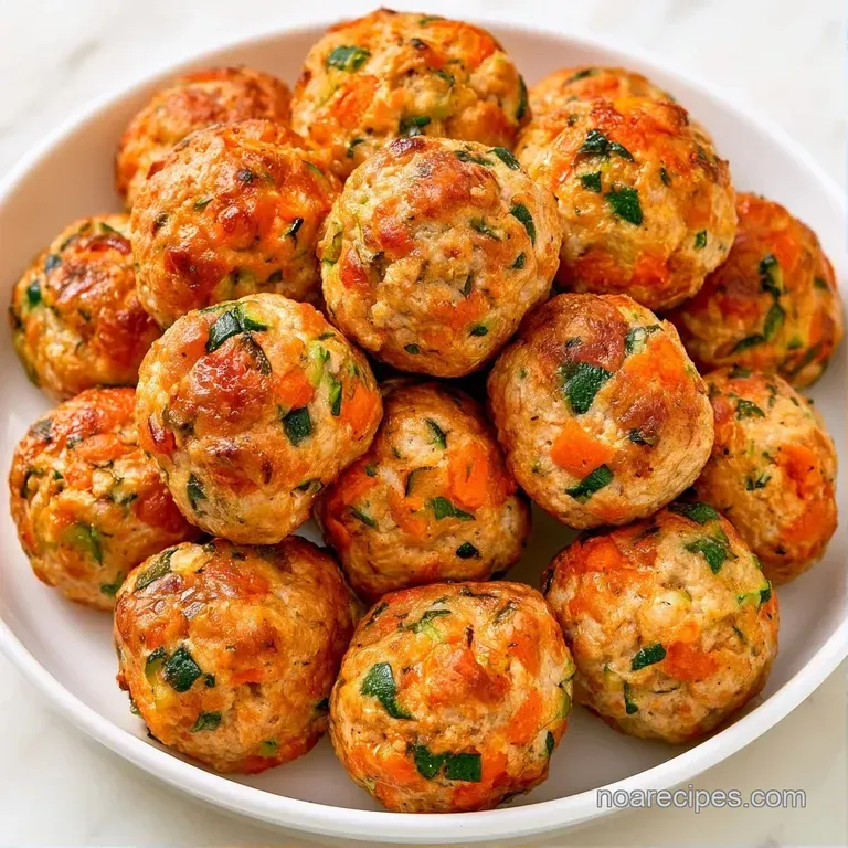 Three seared meatballs nestled in a rich red sauce on a white ceramic plate, garnished with a sprinkle of fresh parsley.