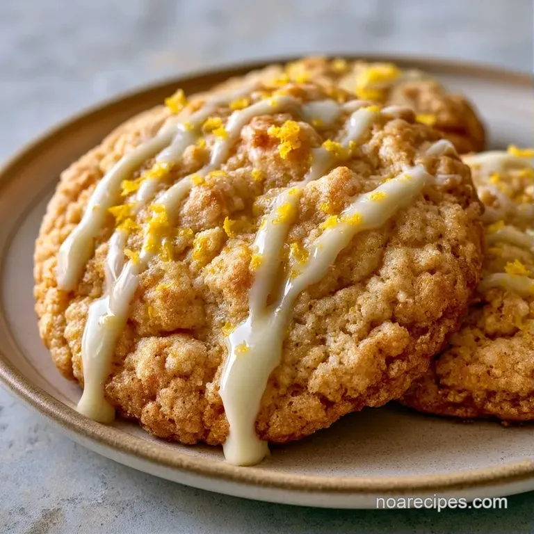 Neatly stacked buttery pale yellow cookies on a white plate, accented with bright lemon slices and a linen napkin.