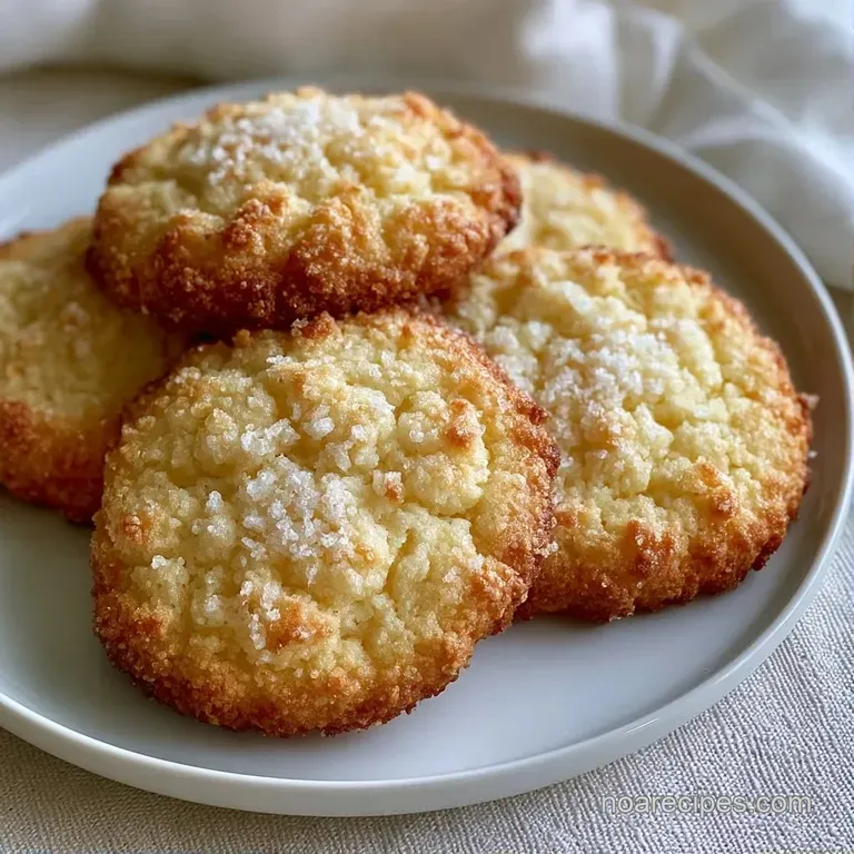 Pale yellow citrus cookies stacked neatly with a fresh lemon slice and a mint leaf on a white marble surface.