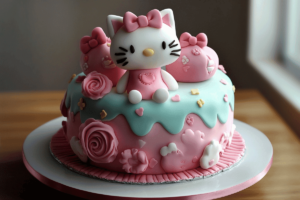 Hello Kitty birthday cake, Hello Kitty themed cake, Hello Kitty fondant cake, Hello Kitty cake recipe