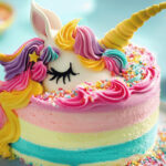 Magical unicorn cake, rainbow cake, colorful cake, birthday unicorn cake, whimsical cake