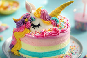 Magical unicorn cake, rainbow cake, colorful cake, birthday unicorn cake, whimsical cake