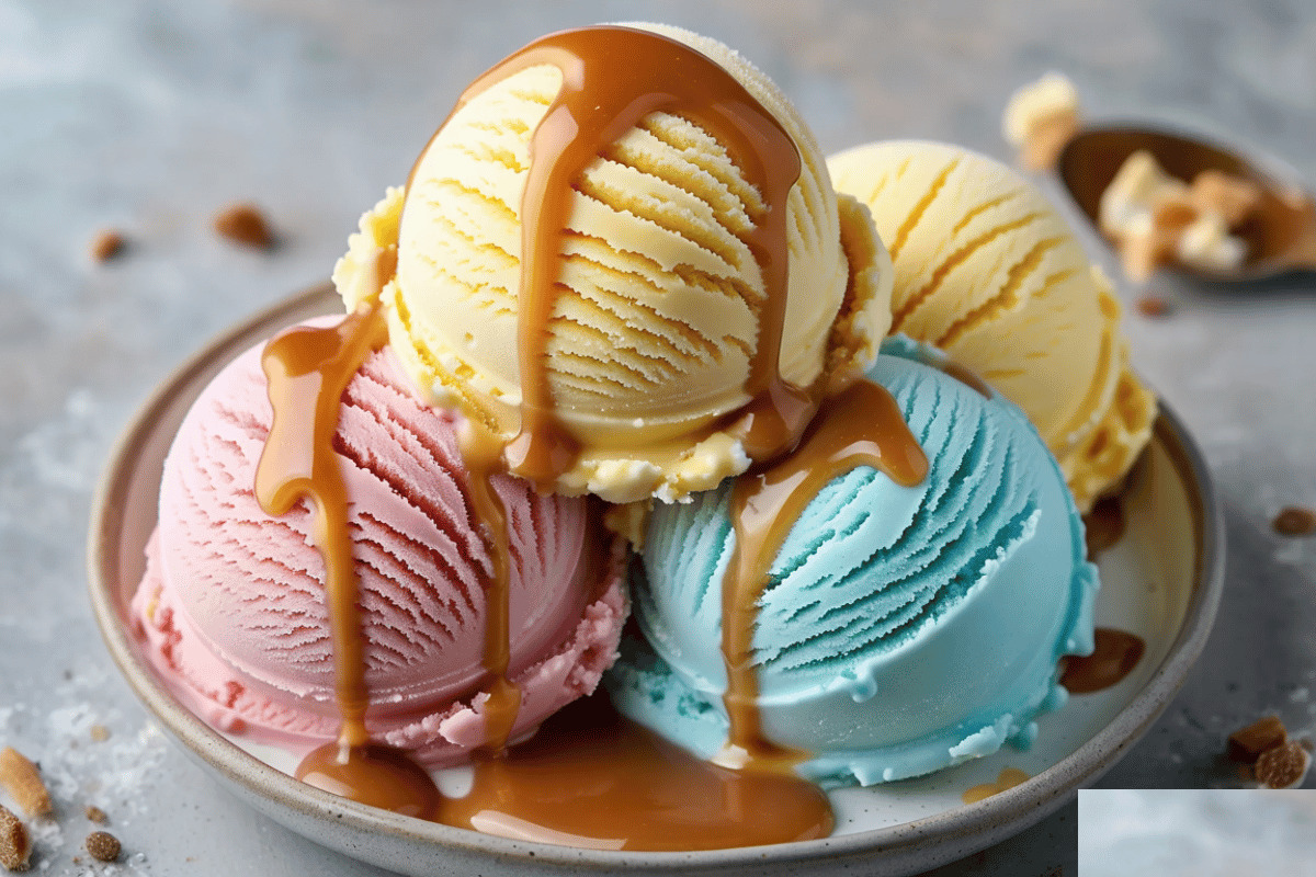 Rainbow vs caramel ice cream, difference between rainbow and caramel ice cream, caramel ice cream vs rainbow ice cream